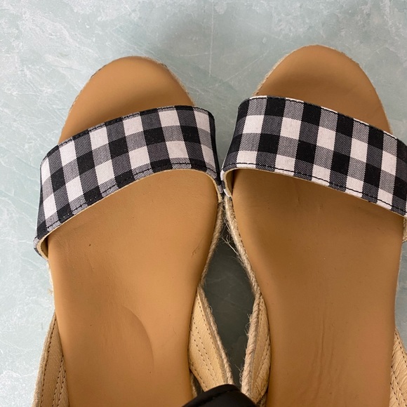 Matt Bernson platform sandals with black gingham 8 - Picture 8 of 8
